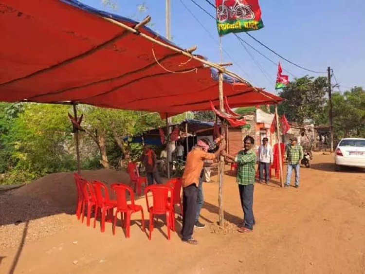 निगम की टीम ने जप्त किए बिना अनुमति के लगे बैनर झंडे