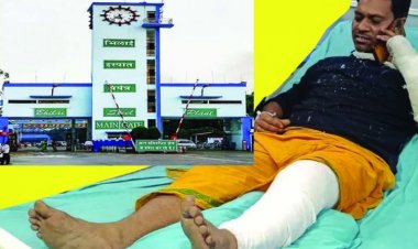 बीएसपी में कार्य के दौरान फिसलकर गिरने से ठेका मजदूर घायल