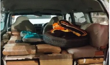 एंबुलेंस से पकड़ाया 300 किलो से अधिक का गांजा, पुलिस भी हैरान