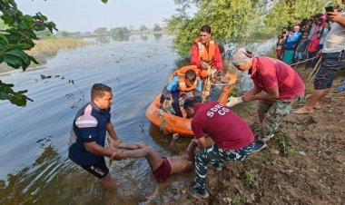 तालाब में डूबे युवक को SDRF ने 2 घंटे की मशक्कत के बाद बाहर निकला