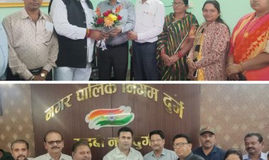 विधायक एवं महापौर से मिले निगम कर्मचारी संघ के नव निर्वाचित पदाधिकारी: