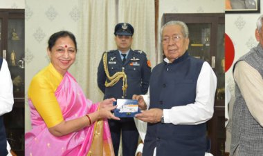 राज्यपाल  हरिचंदन से विभिन्न विश्वविद्यालय के कुलपतियों ने सौजन्य मुलाकात की