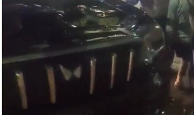 भिलाई में चलती SUV में लगी आग , हाईवे पेट्रोलिंग के जवानों  की सतर्कता से टला हादसा