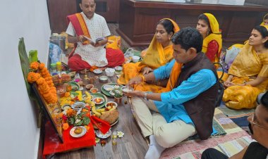 राजस्व एवं आपदा प्रबंधन मंत्री टंकराम वर्मा ने शंकर नगर स्थित बी-5/10 बँगला में कार्यालय किया प्रारंभ