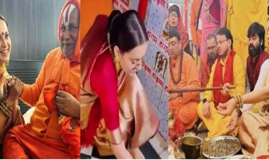 कंगना रनोट प्राण प्रतिष्ठा के लिए पहुंचीं अयोध्या, एक्ट्रेस ने लगाई मंदिर में झाड़ू