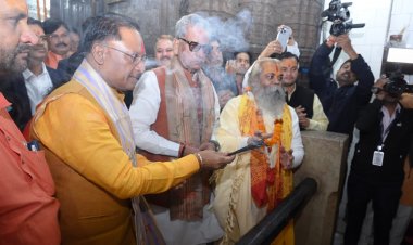 श्री रामलला प्राण प्रतिष्ठा के अवसर पर मुख्यमंत्री श्री विष्णु देव साय ने शिवरीनारायण स्थित भगवान नर नारायण मंदिर में किया दर्शन