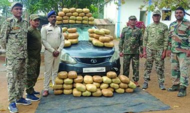 162.75 किलो मादक पदार्थ गांजा जब्त, पुलिस को देख कार छोड़कर जंगल की ओर भागे तस्कर