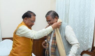 मुख्यमंत्री  साय से केन्द्रीय मंत्री  फग्गन सिंह कुलस्ते ने की सौजन्य मुलाकात