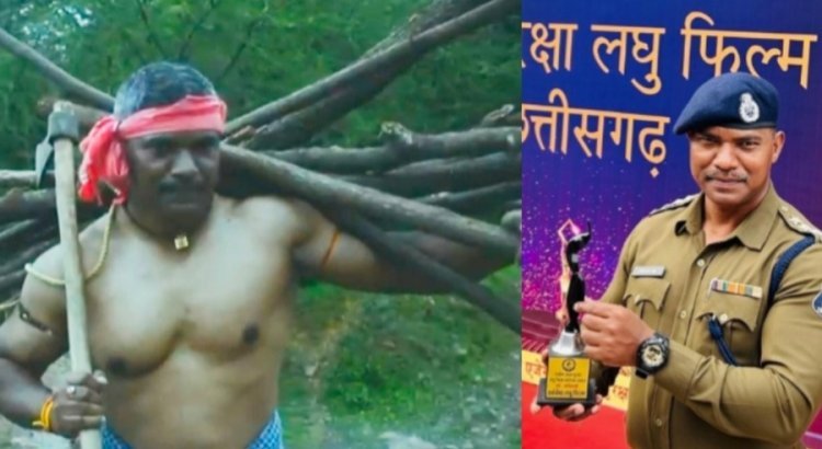 यातायात जागरूकता पर पुलिस दुर्ग द्वारा बनाई गई शार्ट फिल्म बेस्ट स्क्रिप के लिए किए गए पुरस्कृत