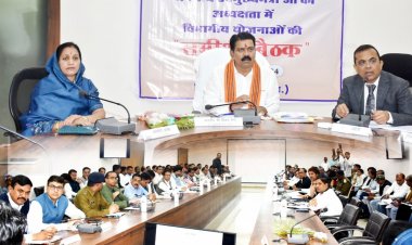 शिक्षा, स्वास्थ्य, रोजगार और सिंचाई परियोजनाओं के स्वीकृत कार्यों में प्रगति लाएं - उपमुख्यमंत्री  विजय शर्मा