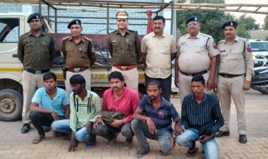 बिजली तार चोरो के विरूद्ध थाना पाटन की कार्यवाही , पांच आरोपी गिरफ्तार