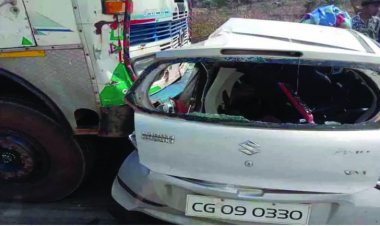 कार और ट्रक के बीच भिड़ंत में कार चालक की मौत
