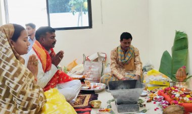 महिला एवं बाल विकास मंत्री श्रीमती राजवाड़े का शंकर नगर में शासकीय आवास कार्यालय प्रारंभ