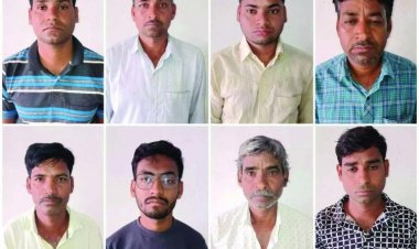 गांव में दबंगई करने वाले सरपंच सहित 8 आरोपी गिरफ्तार