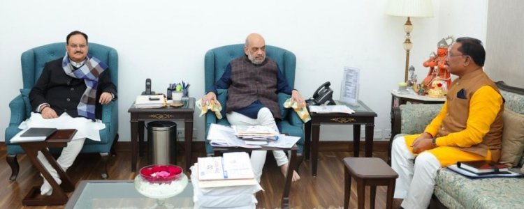 छत्तीसगढ़ के मुख्यमंत्री विष्णुदेव साय ने नई दिल्ली में केंद्रीय गृहमंत्री श्री अमित शाह से उनके निवास पर सौजन्य मुलाकात की
