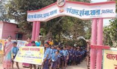 स्कूल के छात्रों ने पेंटिंग बनाकर स्वच्छता के लिए जागरूक किया