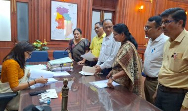 शासकीय सड़क पर अवैध नाली निर्माण की कलेक्टर से की शिकायत