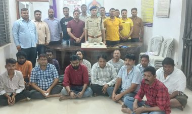 थाना अमलेश्वर में जुआ के तहत बड़ी कार्यवाही,थाना अमलेश्वर एवं एसीसीयू दुर्ग की संयुक्त कार्यवाही