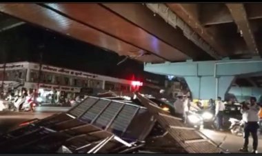 भिलाई में बड़ा हादसा टला, अंधी तूफान के चलते ब्रिज के नीचे लगा फॉल्स सीलिंग भरभराकर गिरा