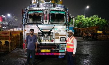 हाइवे पेट्रोलिंग द्वारा नशे के हालात में लहराती भारी वाहन को गुरुद्वारा चौक से पीछा कर खुर्सीपार चौक में रोका गया