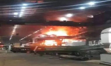 भिलाई स्टील प्लांट के प्लेट मिल के रफिंग स्टैंड में लगी आग
