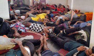 अग्रवाल सेवा मंडल ने पदयात्रियों की सेवा में लगाया पंडाल