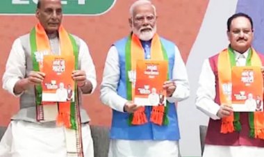 PM मोदी ने जारी किया BJP का घोषणा पत्र