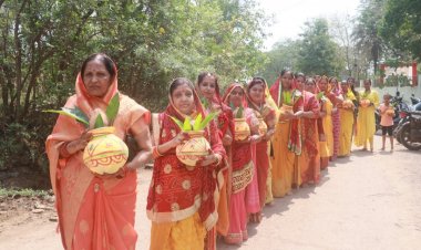 शिवनाथ नदी तट में कलश यात्रा एवं अभिषेक के साथ प्रारंभ हुआ प्राण प्रतिष्ठा कार्यक्रम