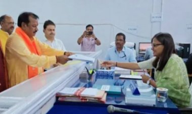 BJP प्रत्याशी विजय बघेल ने दाखिल किया नामांकन