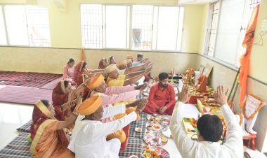 अन्नाधिवास फलाधिवास पुष्‍पाधिवास के साथ प्राणप्रतिष्ठा कार्यक्रम जारी.