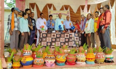 ग्राम पचपेड़ी मे  कर्मा जयन्ती मनाई गई, महिलाओं ने निकाली कलश यात्रा