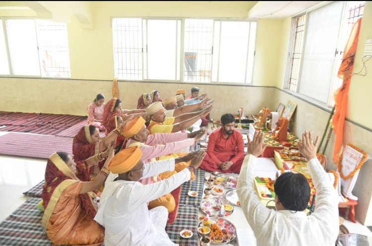 अन्नाधिवास फलाधिवास पुष्पाधिवास के साथ प्राणप्रतिष्ठा कार्यक्रम जारी.