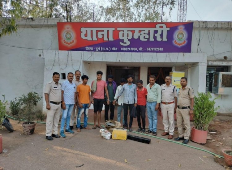 विजय मिल कंपनी कपसदा से चोरी करने वाले आरोपियो को कुम्हारी पुलिस द्वारा कुछ ही घण्टो में पकडा गया
