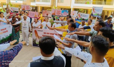 अमर हाइट्स कालोनी में शत प्रतिशत मतदान के लिए नगर निगम ने चलाया जागरूकता अभियान  -कालोनी रहवासियों ने कहा हम तो मतदान करेंगें,आप भी अवश्य मतदान करें