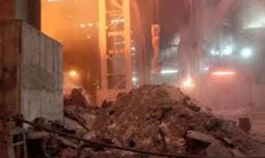 भिलाई स्टील प्लांट के एसएमएस 3 में भीषष आग लग गई