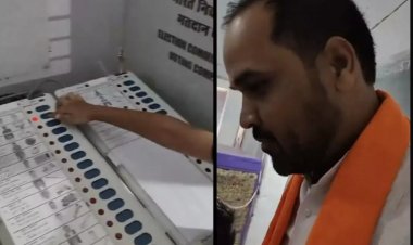 बीजेपी नेता ने एमपी में बच्चे से डलवाया वोट, वीडियो वायरल होने के बाद पीठासीन अधिकारी सस्पेंड