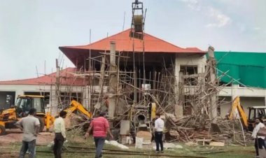 निर्माणाधीन बाफना गोल्फ क्लब हाउस बिल्डिंग का स्क्रैक्चर गिरा, 13 मजदूर दबे