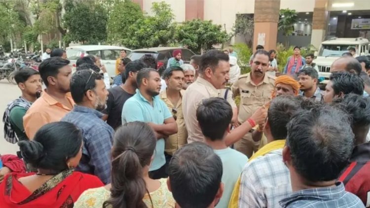 हार्ट के मरीज की सर्जरी के दौरान मौत पर शंकराचार्य अस्पताल में बवाल, परिजनों ने किया जमकर हंगामा