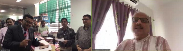 मुख्य न्यायाधीश सिन्हा ने लंबित प्रकरणों के चिन्हांकित कार्य का किया निरीक्षण