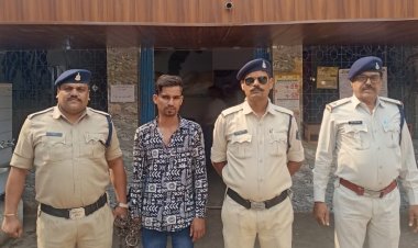 धारदार हथियार लेकर गुण्डागर्दी करने वाला आदतन बदमाश गिरफ्तार