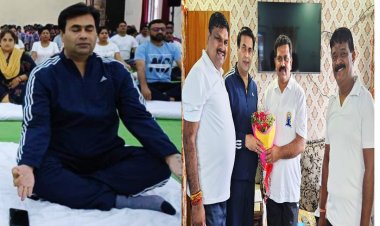 अंतरराष्ट्रीय योग दिवस कार्यक्रम में शामिल हुए महापौर,पार्षद सहित बड़ी संख्या में लोगों ने किया योगाभ्यास