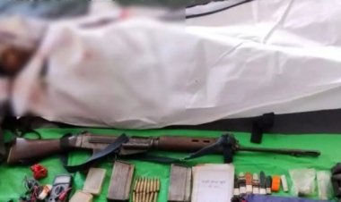 मुंहकोट-आमझर के जंगल में सर्चिंग के दौरान हुई पुलिस और नक्सली मुठभेड़ में 5 लाख इनामी नक्सली ढेर