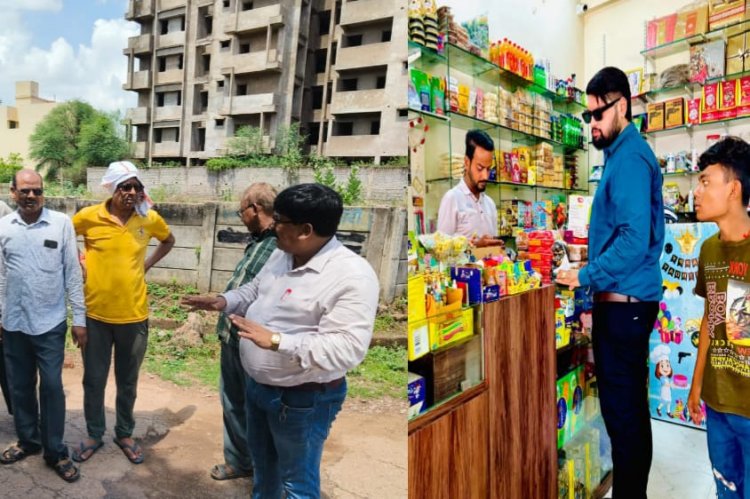 निगम की टीम ने संपत्ति की जांच कर लोगो को निगम द्वारा दी जा रही 6 प्रतिशत छूट की जानकारी दी