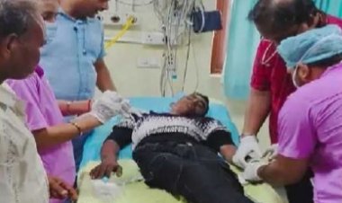 रायपुर के एम्स अस्पताल में एक मानसिक रोगी ओमप्रकाश शाह ने चाकू लेकर उत्पात मचाया, पुलिस पर चाकू से  किया हमला