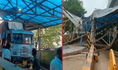 भिलाई में बेकाबू ट्रक ने मचाया कहर: आधी रात नेहरू नगर अंडर ब्रिज की संरचना को भारी नुकसान