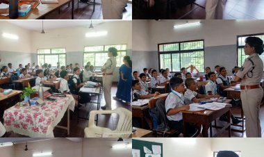 भिलाई शंकराचार्य स्कूल सेक्टर 10 में अतिरिक्त पुलिस अधीक्षक श्रीमती पद्मश्री तंवर द्वारा उपस्थित छात्राओं को महिला संबंधी कानून ,छेड़छाड़, साइबर फ्रॉड, पोक्सो एक्ट एवं यातायात के नियमों के बारे में बताया गया