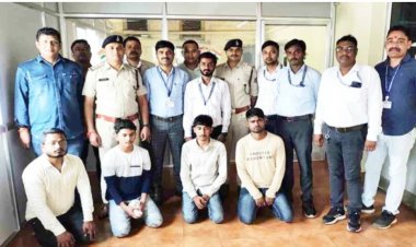 राजधानी रायपुर शेयर ट्रेंडिंग और गूगल रिव्यू टास्क के नाम पर ठगी करने वाले सात साइबर आरोपियों को पुलिस ने गिरफ्तार किया