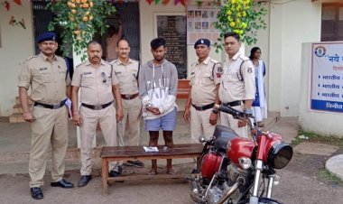 दो पहिया वाहन बुलेट चोरी के  मामले में एक आरोपी गिरफ्तार