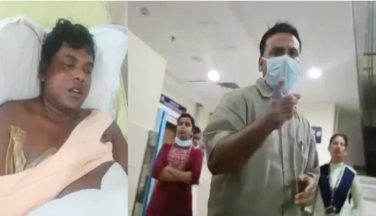 रायपुर AIIMS में भर्ती मरीज से मारपीट की गई। मरीज और उसकी पत्नी ने डॉक्टर पर थप्पड़ मारने का आरोप लगाया