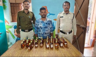 भिलाई में गणतंत्र दिवस के दिन अवैध रूप से शराब बिक्री करते युवक पकड़या